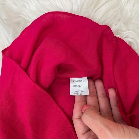 Parker Pink Floral Embroidered Off the Shoulder‎ Shirt - Picture 4 of 8